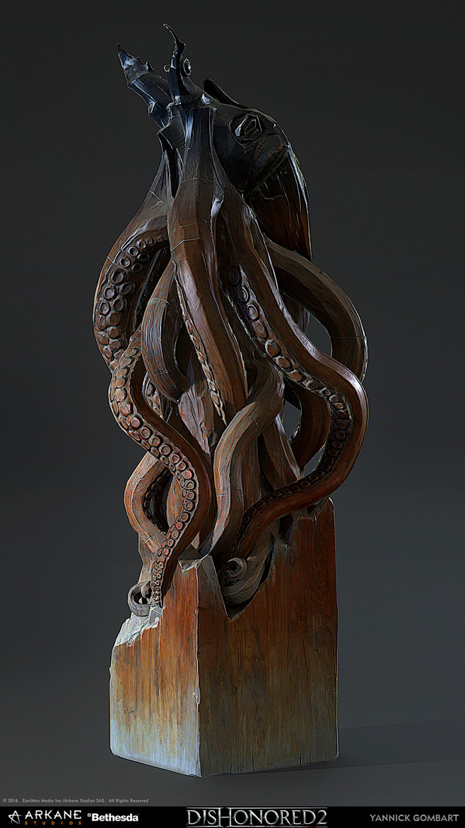 Octopus Wood Statue,...