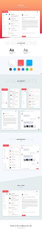 E-mail client apps concept : Concept for Mail desktop app, which combines classic email functionality with some productivity features. This redesign concept has been created to practice my skills with no client restrictions