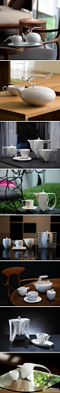 中国设计师Heinrich Wang的优雅时尚的茶具设