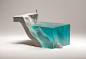 Ben Young - REFLECTION : Laminated float glass, cast concrete and bronze.
W385mm x D220mm x H220mm [SOLD]

