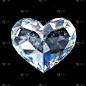 心型,钻石,水晶,宝石,形状,玻璃,纯净,珠宝,白色,三维图形