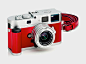 Leica M9 P red leather camera Leica M9 P Silver & Red Leather Limited Edition Camera