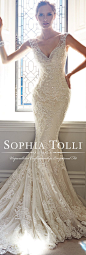 If you are in love with lace than "Leigh" Y21432 by designer Sophia Tolli is must try on at your next fitting! Find your closest authorized retailer on sophiatolli.com: 