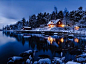 瑞典．冬夜。 #美景# 