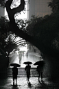 晶莹香港的雨 - 我的现代都市