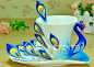 Buy Free shipping peacock coffee tea cup,Gold anaglyph coffee cup,2012 new arrival and hot sale peacock coffee cup wholesale on Aliexpress.com