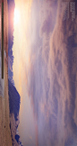自然天空海边湖水湖边冰山旅游云端夕阳风景海报