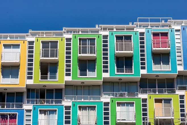 Colored apartments