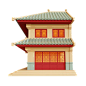 Chinatown Lantern 3D Icon