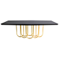 Contemporary Black and Gold "Lily" Dining Table by Alex Drew and No One, 2016 1