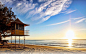 General 1600x1000 nature landscape beach sunrise lifeguard stands sea Australia trees sand clouds