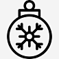 圣诞球图标 https://88ICON.com 装饰 点缀 圣诞树上的雪花 