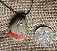石趣部落手绘石头 创意礼物 可爱生肖鸡
