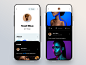 Social Profile Case rounded ios card about name photo profile network social graphics app icons ux ui cuberto