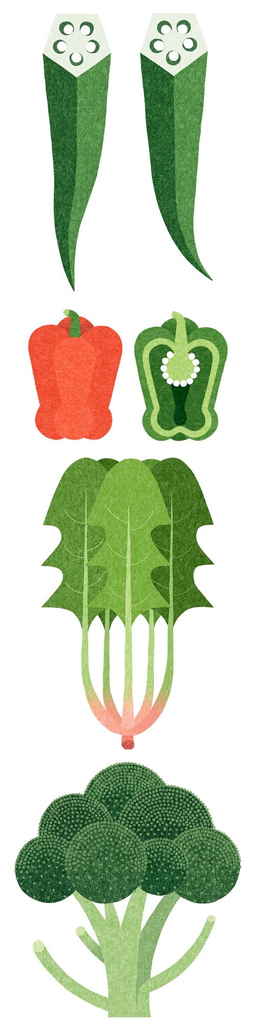 手绘蔬菜卡通插画设计封面大图