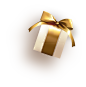 礼物 礼盒 金色圣诞节 新年素材装饰元素 PNG免抠图