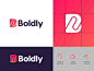 Boldly Logo Design- Approved! boldly bold team interact hand hands logo logo design branding identity bonding bond lock friendly b monogram dynamic timeline career staffing remote