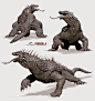 VARAN - GODZILLA: Heritage concept, Dope Pope : Commissioned artwork. A revised look for VARAN for the Godzilla: Heritage project. Komodo dragon-esque.  zBrush.