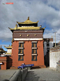 建筑景观卡车蓝天旅游名胜石路寺庙西藏扎什伦布寺