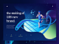 LBS brand ( Case study intro page ) dna adn genetic gradient web ui design landing minimal illustration