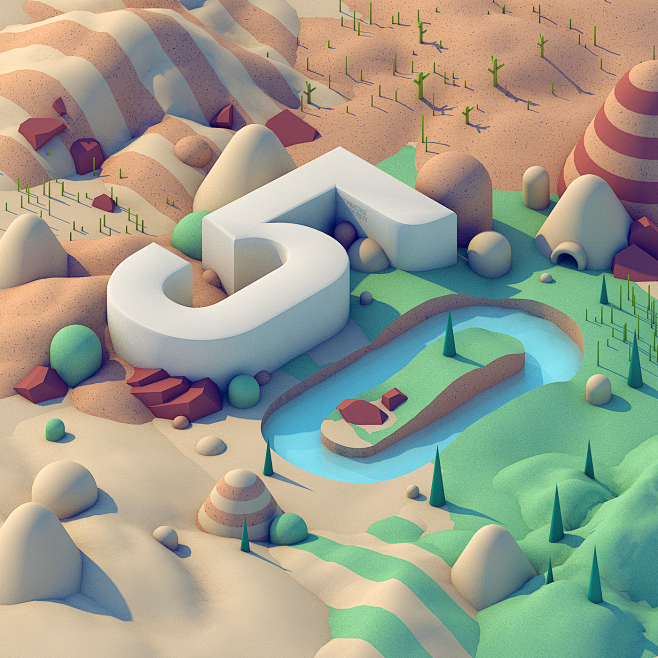 50 Landscape : A 3d ...