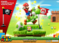 Mario And Yoshi , Reza Sedghi : Here's the Mario on Yoshi Figure from Super Mario that I did for First 4 Figures. 
There are Three Version, Definitive (Which has Full big base with Flag and Yoshi Egg), Exclusive (Which has Yoshi Egg) and Standard Version
