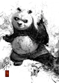 Kung Fu Panda ink painting on Behance