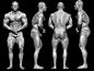 Body Bulder, James Busby : Body Builder.. Captured with out T170 capture stage, retopologised and cleaned with Zbrush and rendered in Modo 801. 

