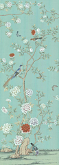 Chinoiserie Handpainted Silk Wallpaper