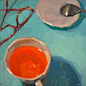 Carol Marine_2，美国油画家Carol Marine将生活中经常见到的静物用自己的方式诠释出来。这些尺寸大部分只有6x6英寸的静物写生油画已经成为了她的工作，还十分畅销
