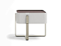 Lacquered bedside table with drawers