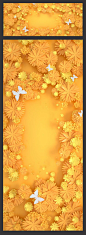 中式3D剪纸立体花朵bannerC4D花卉场景背景C4D工程源文件素材