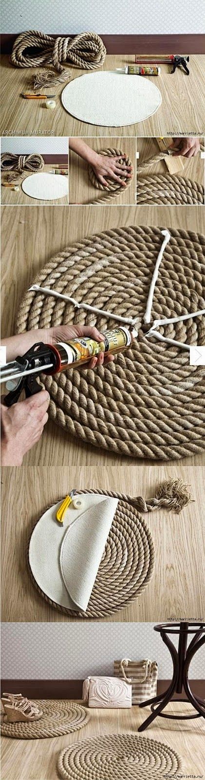 DIY绳索地毯  想要制作垂直悬挂植物