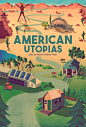 American Utopias - doc poster : I was asked to made the poster for a documentary called "American Utopias" directed by Maxime Pelletier-Hout