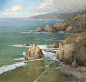 K. Gavin Brooks "Palisades on the Pacific" - oil on canvas