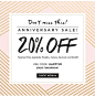 Our 20% Off Anniversary Sale ends tomorrow! Click through to shop!: 