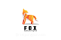狐狸渐变多彩动物LOGO商标矢量素材 Logo illustration gradient colorful style :  