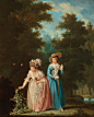 Pehr Hilleström (1732 – 1816) - Two ladies trying to catch a butterfly, 1787