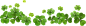 手绘水彩卡通绿色四叶草花卉透明免抠PNG图案 PS装饰合成设计素材 (112)