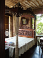 A four postered matrimonial Ah Tay bed in the Master's bedroom.  Don Florencio Noel House, Carcar, Cebu.