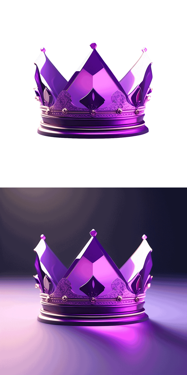 一个皇冠-上面有紫色宝石装饰-通义万相