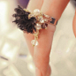 DaisyChao唯美个性黑色雪纺花 甜美水晶珍珠混搭戒指-淘宝网