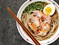 Hot Soba Noodles with Chicken and Egg