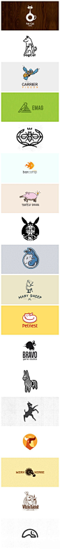 一组以动物为主题的Logo设计 