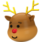 deer-angle-2 - 20款圣诞节3D图标合集素材下载 Christmas 3D Icon Set .C4D .figma