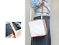 White Square Zipper shoulder Bag /pouch