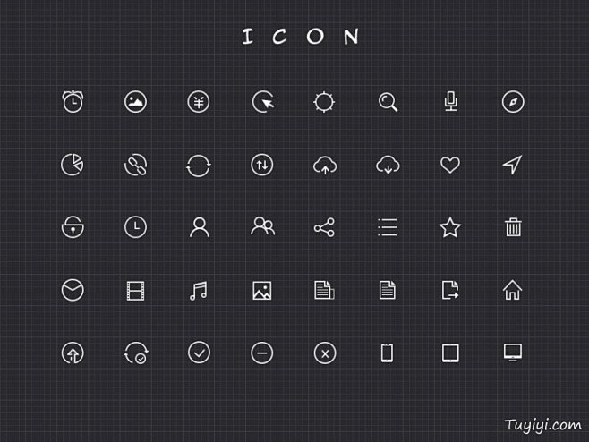一套线性 ICON - 图翼网(TUYI...