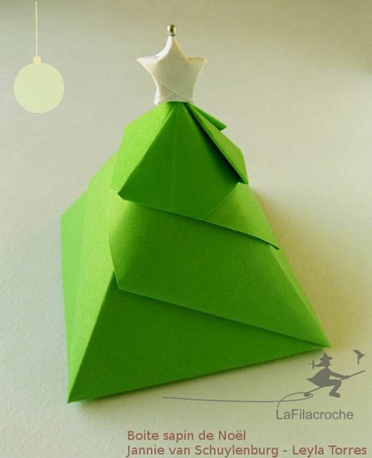 Boite origami sapin ...