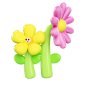 潮国创意_3D立体C4D春天春季花卉花朵气球花卡通可爱编号T41152795