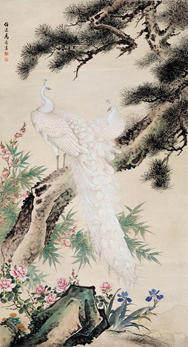 中国最珍贵的国画  
孔雀松图——马晋